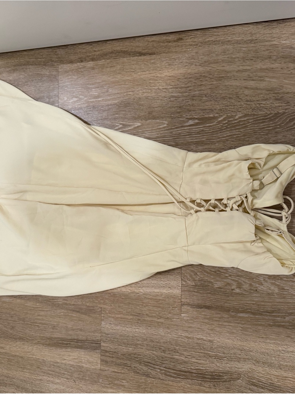 Yellow Strappy Midi Dress with Side Slit - Picture 5 of 5